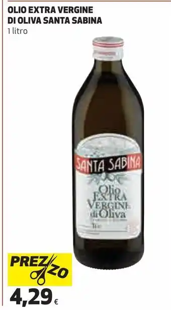 Ipercoop Olio extra vergine di oliva santa sabina offerta