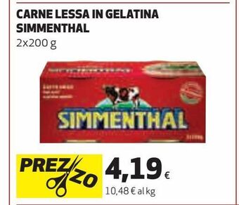Ipercoop Carne lessa in gelatina simmenthal offerta
