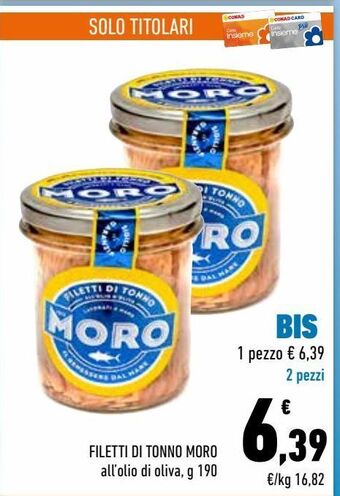 Conad City Filetti di tonno moro offerta