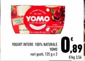 Conad City Yogurt intero 100% naturale yomo offerta