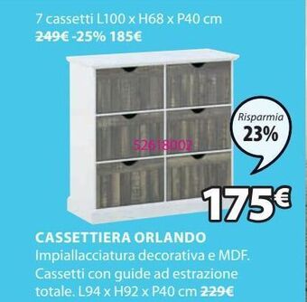 JYSK Cassettiera orlando offerta