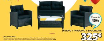 JYSK Divano + tavolino + 2 poltrone offerta