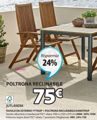 JYSK Poltrona reclinabile offerta