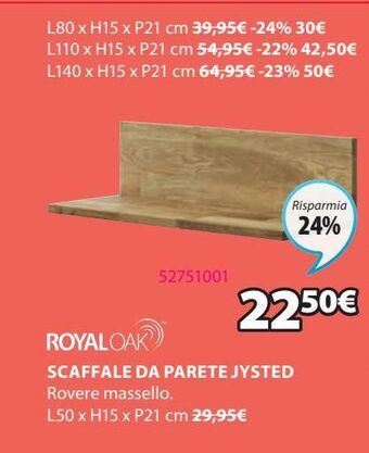 JYSK Scaffale da parete jysted offerta