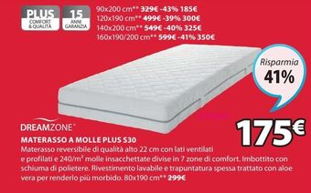 JYSK Materasso a molle plus s30 offerta