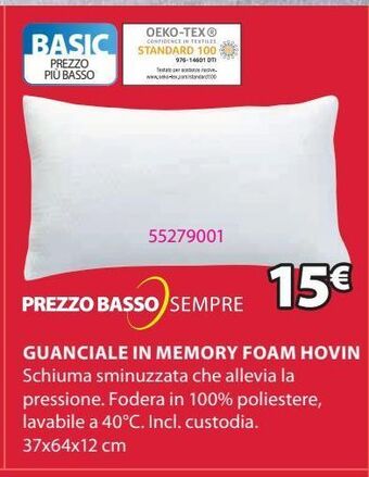 JYSK Guanciale in memory foam hovin offerta