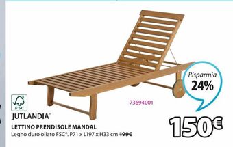 Lettino prendisole mandal