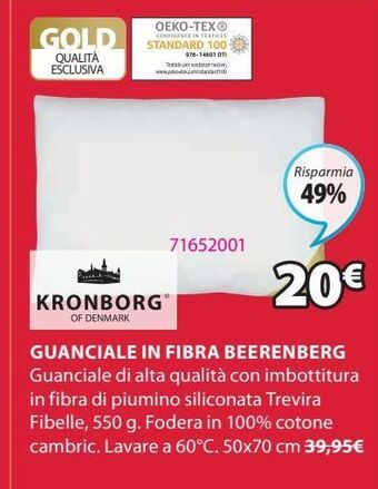 JYSK Guanciale in fibra beerenberg offerta