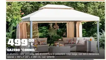 OBI Gazebo “connel ” offerta