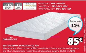 JYSK Materasso in schiuma plus f30 offerta