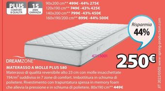 JYSK Materasso a molle plus s80 offerta
