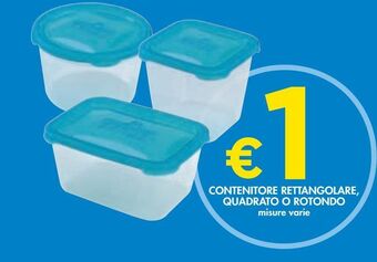 Bennet Contenitore rettangolare quadrato o rotondo offerta