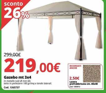 Brico Io Gazebo mt 3x4 offerta