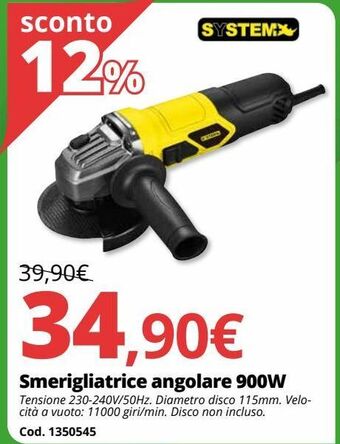 Brico Io Smerigliatrice angolare 900w offerta