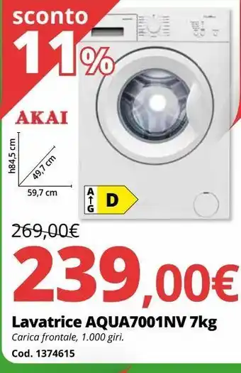 Brico Io Lavatrice aqua7001nv 7kg offerta