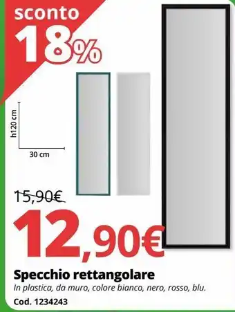 Specchio rettangolare