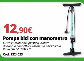 Brico Io Pompa bici con manometro offerta