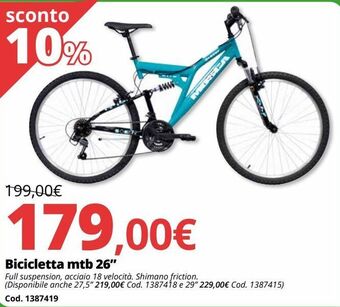 Brico Io Bicicletta mtb 26" offerta