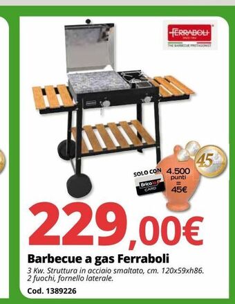 Brico Io Barbecue a gas ferraboli offerta