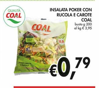 Supermercato Coal Insalata poker con rucola e carote coal busta g 200 offerta