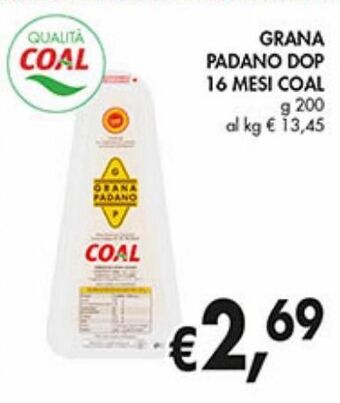 Supermercato Coal Grana padano dop 16 mesi coal g 200 offerta