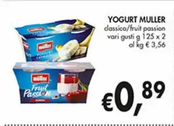Supermercato Coal Yogurt muller classico / fruit passion / vari gusti 125 x 2 offerta