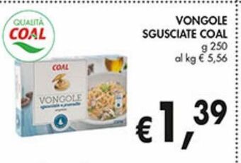 Supermercato Coal Vongole sgusciate coal g 250 offerta