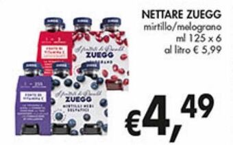 Supermercato Coal Nettare zuegg mirtillo/melograno ml 125 x 6 offerta