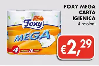 Foxy mega carta igienica 4 rotoloni