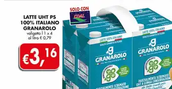 Latte granarolo uht ps 100% italiano valigetta 1 l x4