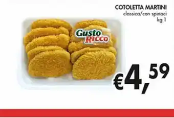 Superstore Coal Cotoletta martini classica/con spinaci kg 1 gusto ricco offerta