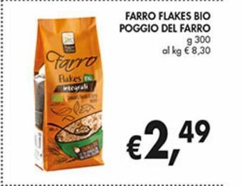 Farro flakes bio poggio del farro g 300