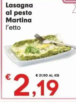 Lasagna al pesto martina l'etto