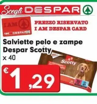 DeSpar Express Salviette pelo e zampe despar scotty x40 offerta