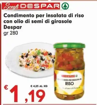 DeSpar Express Condimenti per insalata di riso con olio di semi di girasole despar gr 280 offerta
