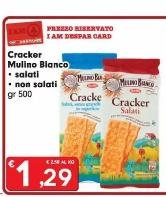 DeSpar Express Crackers mulino bianco salati, non salati gr 500 offerta