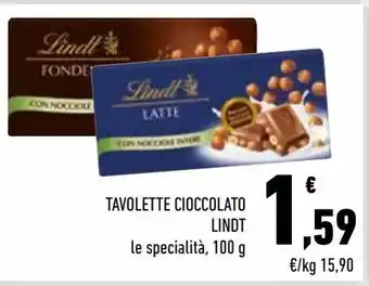Conad City Tavolette cioccolato lindt offerta