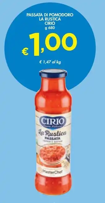 Bennet Passata di pomodoro cirio la rustica g 680 offerta