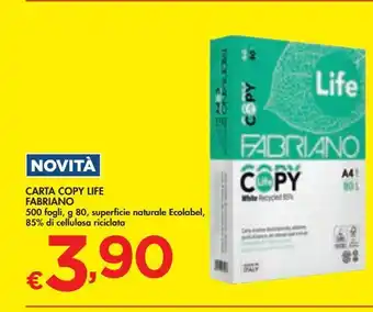 Bennet Carta fabriano copy life offerta