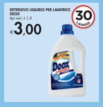 Bennet Detersivo liquido per lavatrice deox tipi vari l 1.5 offerta