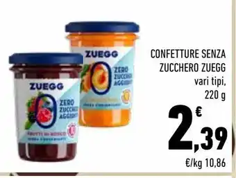 Conad City Confettura senza zucchero zuegg offerta