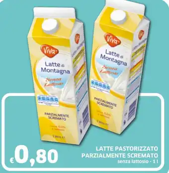 Viva Latte Pastorizzato Parzialmente Scremato senza lattosio 1L