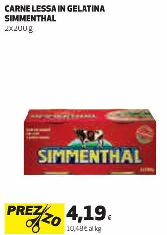 Coop Carne lessa in gelatina simmenthal offerta