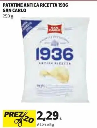 Coop Patatine antica ricetta 1936 san carlo offerta