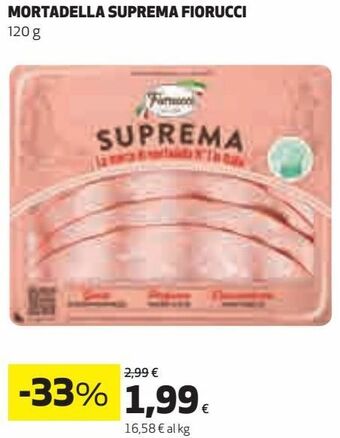 Coop Mortadella suprema fiorucci offerta