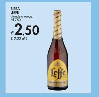 Bennet Birra leffe blonde o rouge ml 750 offerta