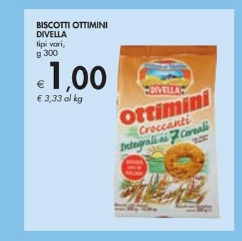 Bennet Biscotti ottimini divella tipi vari g 300 offerta