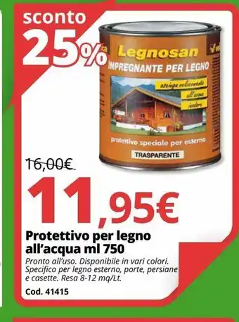 Brico Io Protettivo per legno all’acqua ml 750 offerta