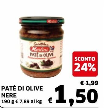 Ecu Discount Patè Di Olive Nere 190 g offerta