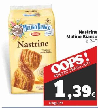 Sigma Mulino Bianco Nastrine g 240 offerta